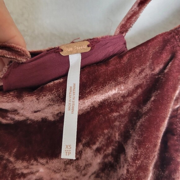 Free People 90’s Forever Overalls Brown Velvet Women's Size XSmall Msrp $168 - Picture 3 of 16